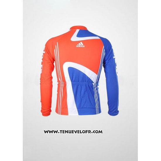 2012 Maillot Ciclismo Sky Champion Regno Unito Orange et Bleu Manches Longues et Cuissard